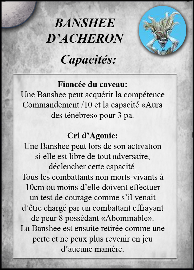 Capacités Banshee d'Achéron